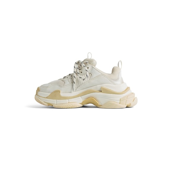 BALENCIAGA WOMEN'S TRIPLE S SNEAKER IN WHITE - Picture 2 of 12